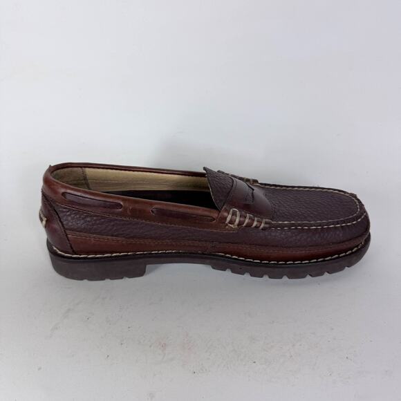L.L.Bean Allagash Bison Handsewn Penny Loafers Men\'s 8 Brown Leather Comfort main image 7